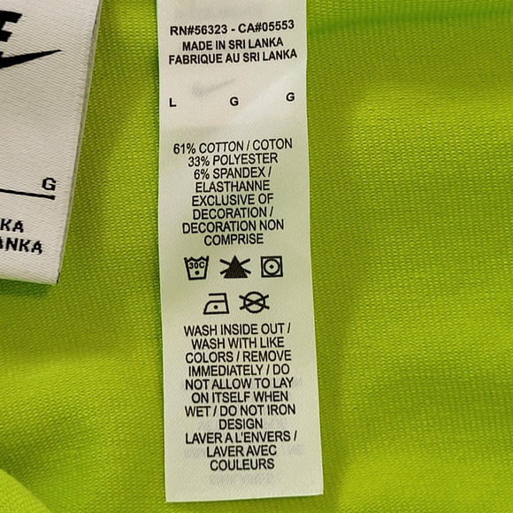 Nike Air Tight Fit High Rise Short Athletic Woman's Shorts Lime Green Large NEW - Picture 8 of 11